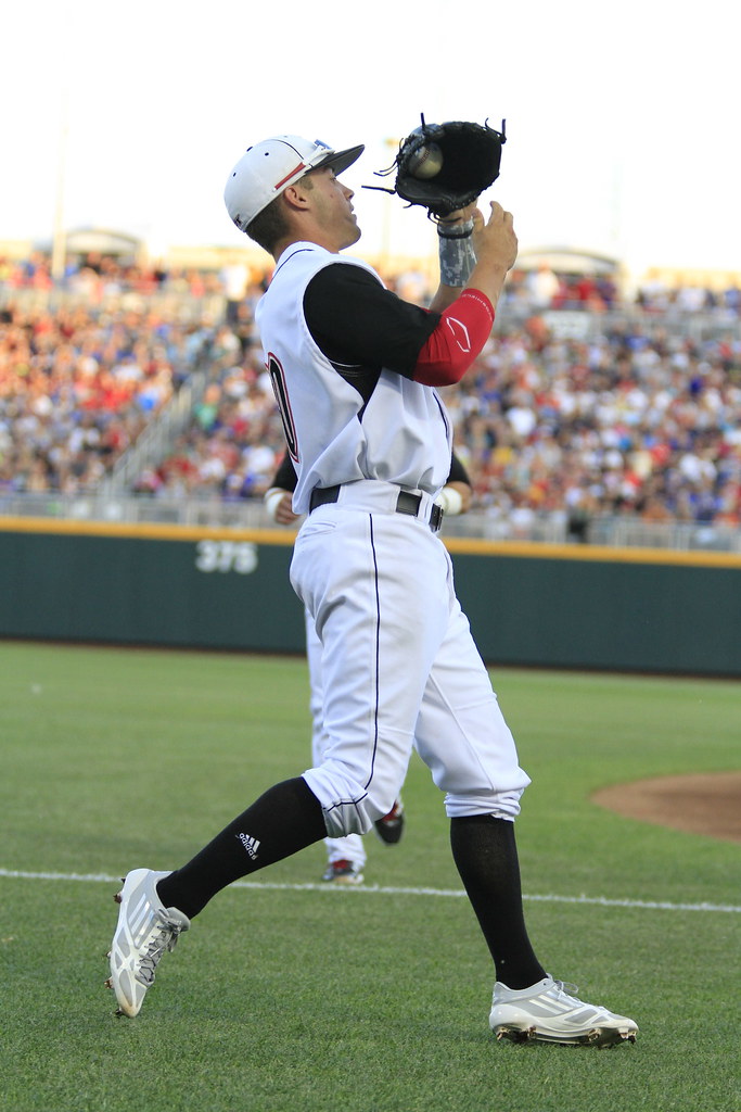 Louisville's Ty Young catches a foul ball Indiana vs Louis… Flickr