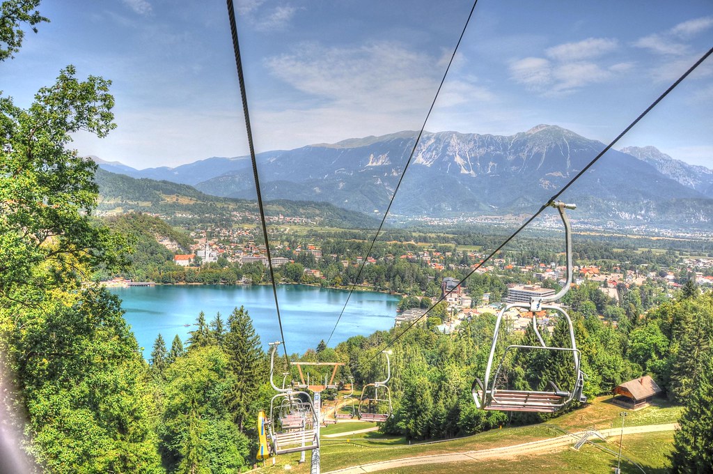 On the way up to the toboggan run, Lake Bled, Slovenia. Flickr
