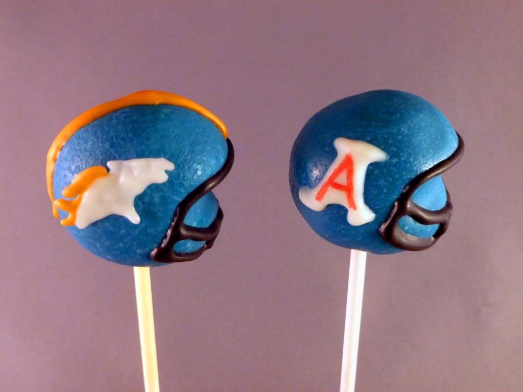Football Helmet Cake Pops Here's a Denver Broncos helmet C… Flickr