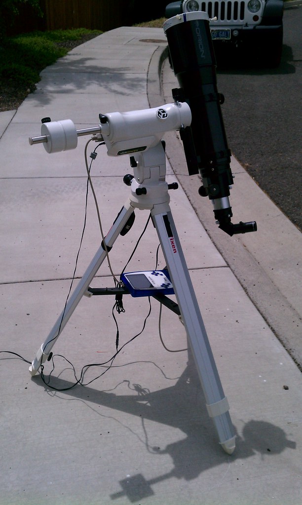 Orion 120ST on Vixen SXD mount. Visual Telescope set up to… Flickr