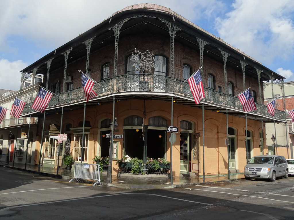 American flags in the French Quarter Typical French Quarte… Flickr