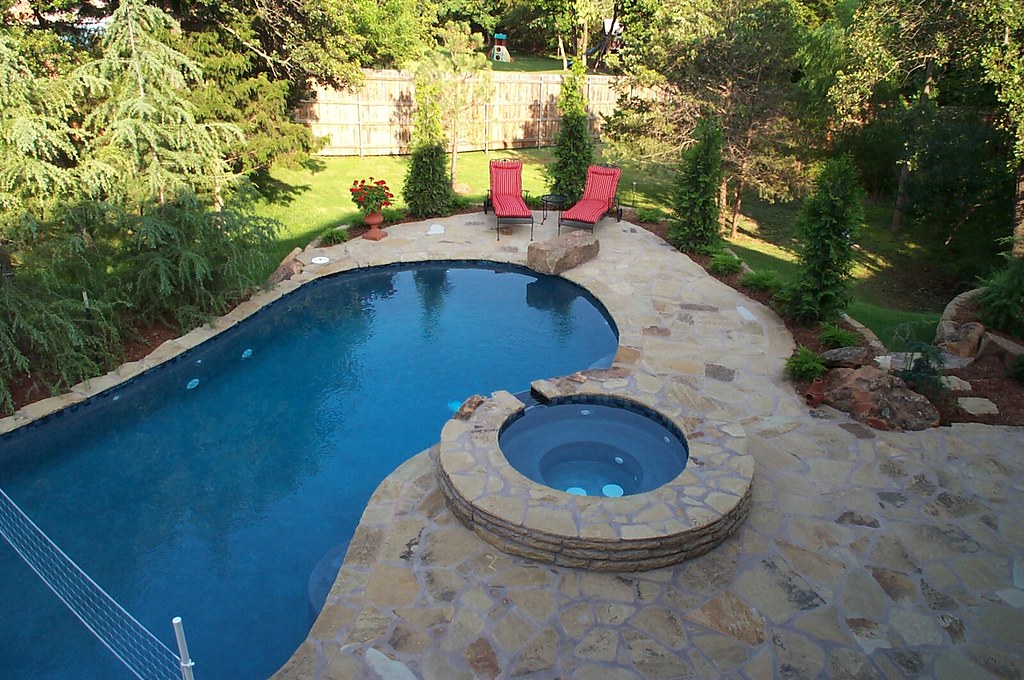 Edmond Estate View from 2nd story of home toward pool and