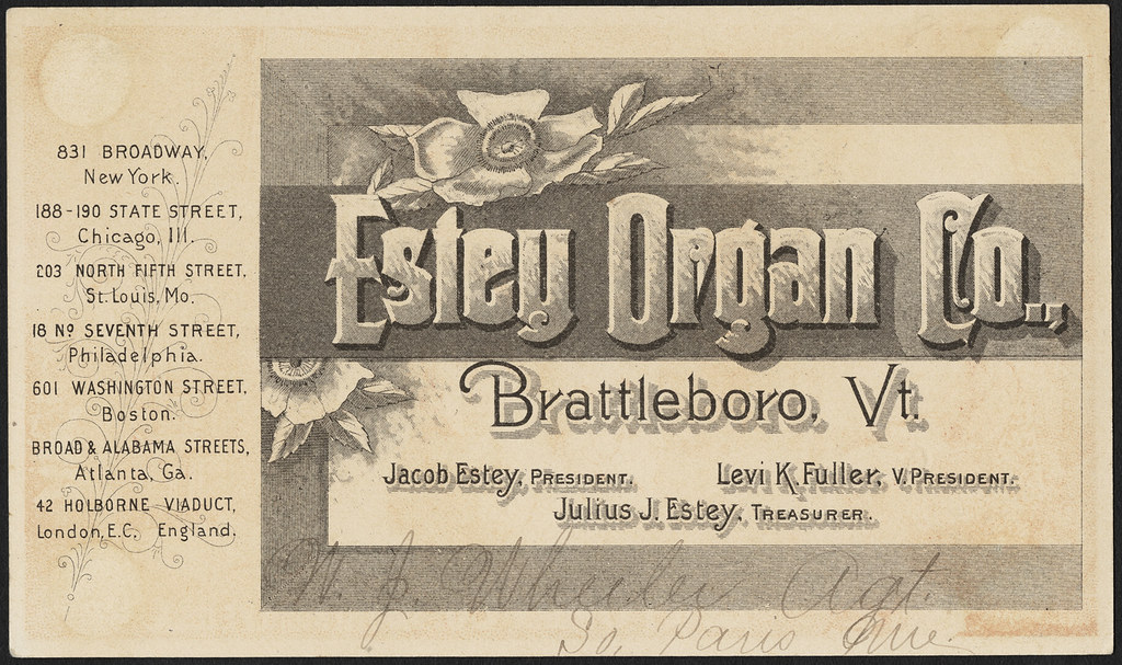 Estey Organ Co. Brattleboro, Vt. U.S.A. (back) File name … Flickr