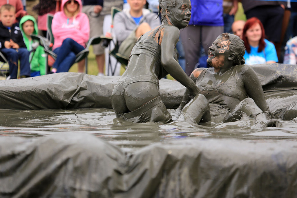 KW-Mud-285 | Mud-Wrestling at the Lowland Games 2013. | Ken Wewerka