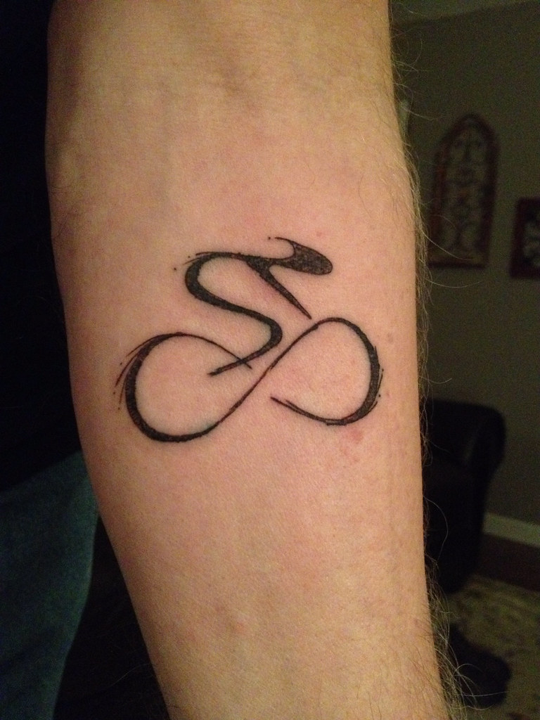 Cycling tattoo I designed and recently had "inked" on my f… Flickr