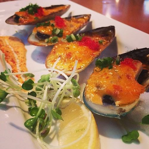 Green Mussel Motoyaki Baked New Zealand green mussels (i… Flickr