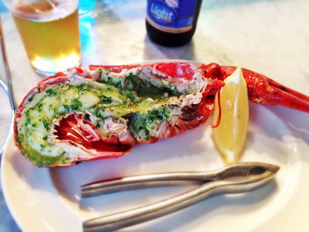 cold poached lobster with tomalley vinaigrette The John Do… Flickr