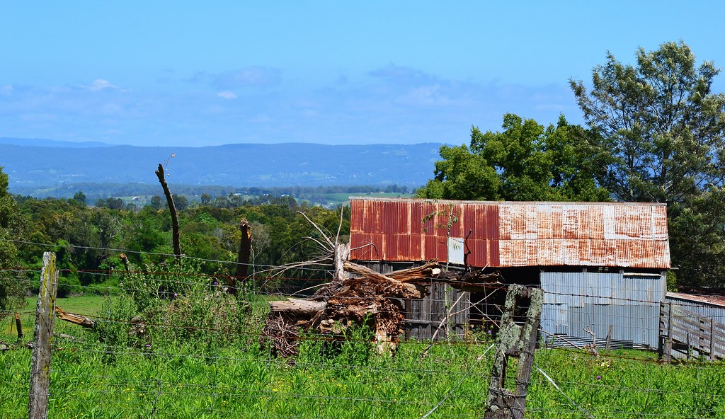 Rural and rusty, Pitt Town. Derelict farm shed and view of… Flickr