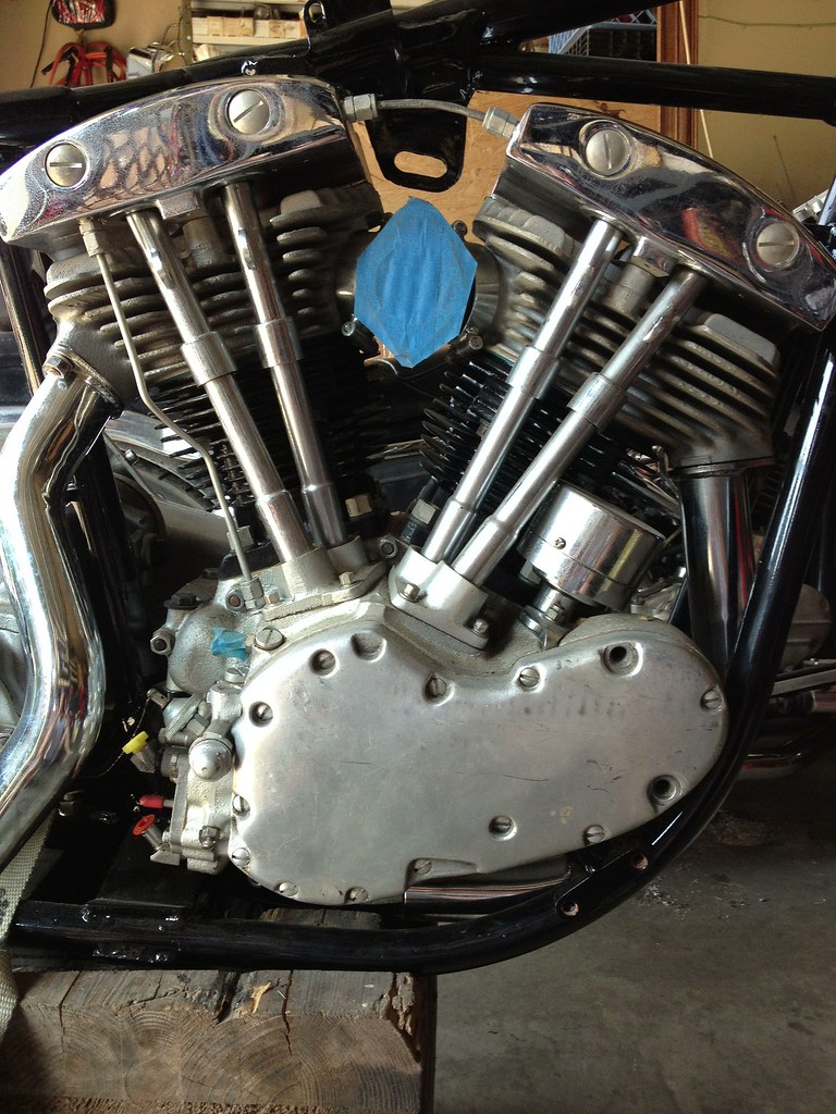 1967 Shovelhead FLH Harley gear cover Shovelhead motor. Ri… Flickr