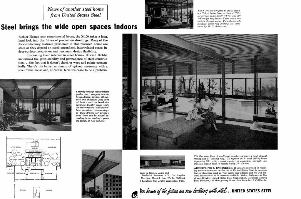 A. Quincy Jones X100 House US Steel ad 1956 All image… Flickr