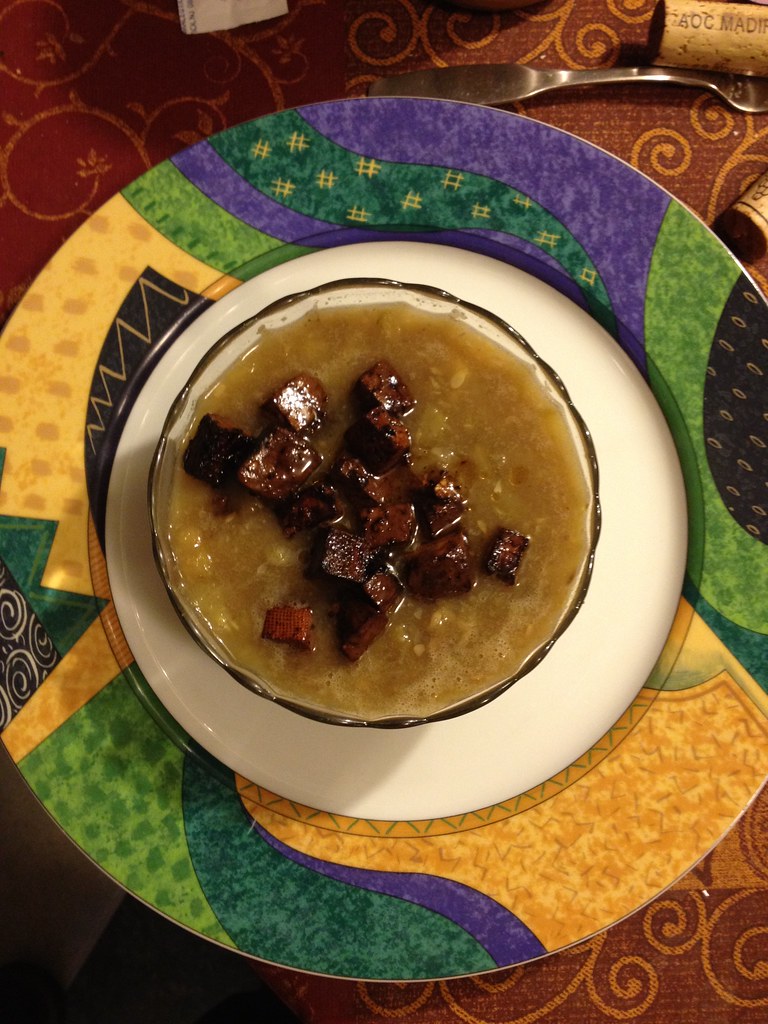 Zucchini Soup with Sautéed Tofu Garnish (vegan) Soup 1/… Flickr