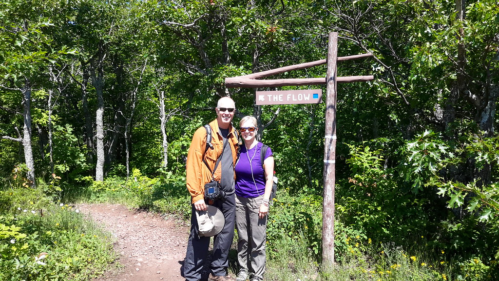 The trailhead for our 3 mile hike up Brockway Mountain Flickr