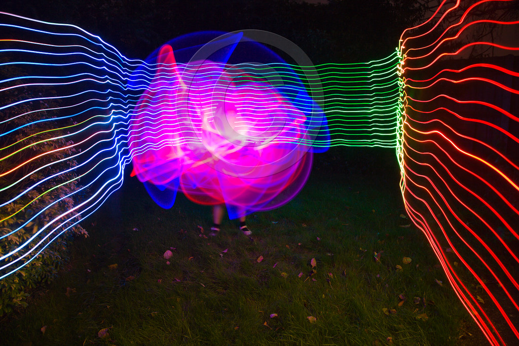 IMG_0130 In the garden, Fairy lights on a stick and my dau… Flickr