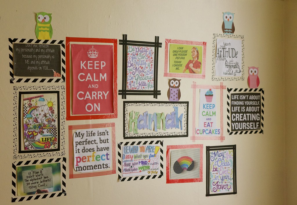 Hannahs wall A wall collage using washi tape Sirah Quyyom Flickr