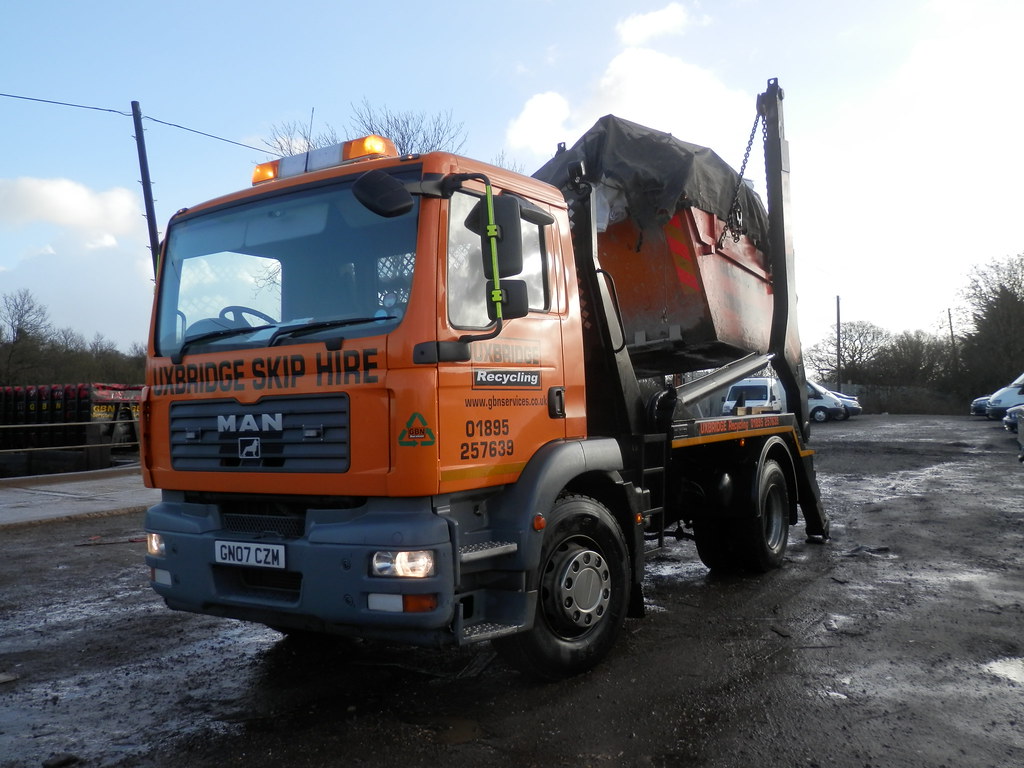 Uxbridge Skips aka GBN Services MAN Skip Lorry, (GN07 CZM)… Flickr