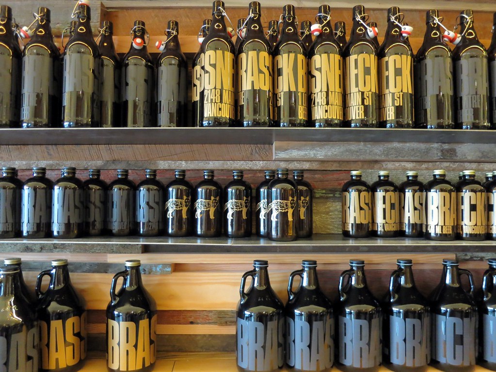Growlers Brassneck Brewery on Main Street, Vancouver. Ruth Hartnup