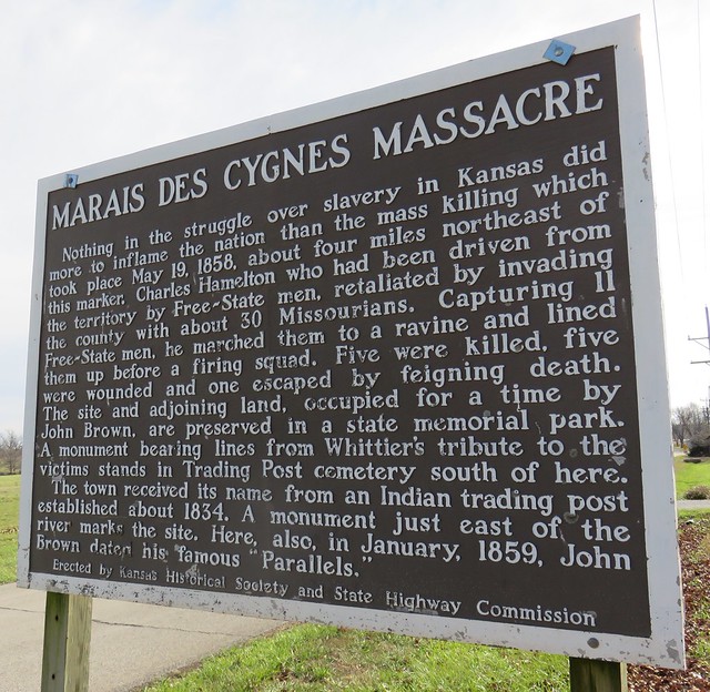 Marais des Cygnes Massacre Marker (Trading Post, Kansas) a photo on