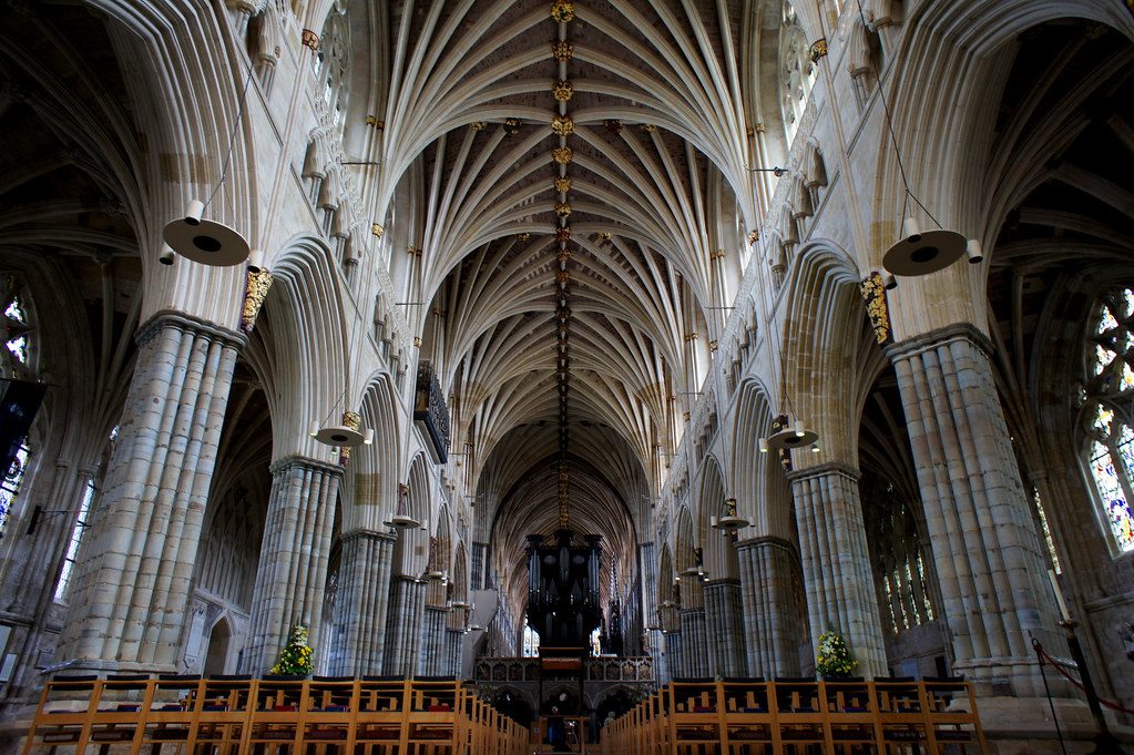 Exeter Interior Exeter Cathedral Interior, a view down the… Flickr