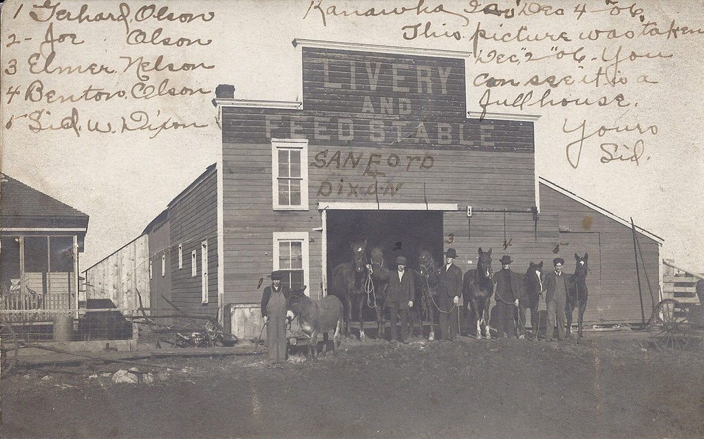 Kanawha, Iowa Livery and Feed Stable 12/2/1906 This pictur… Flickr
