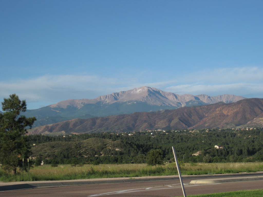 First snow on Pikes Peak, also the Waldo Canyon burn scar Flickr