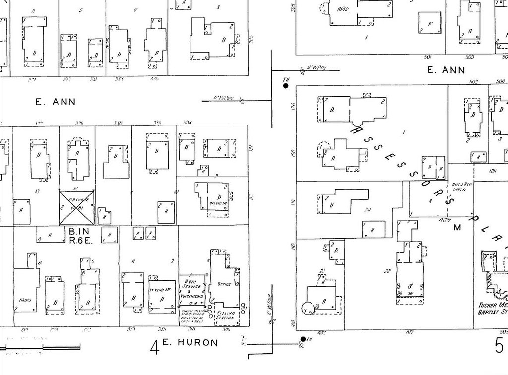 Aug 1931 Sanborn Map Huron & Division (Michigamme Gas Stat… Flickr