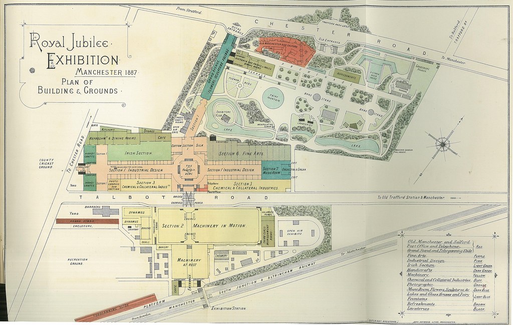 Map of the Royal Jubilee Exhibition, Old Trafford, 1887 Flickr