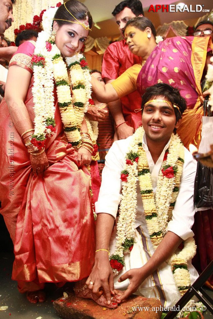 GV Prakash Kumar and Saindhavi Wedding Photos GV Prakash