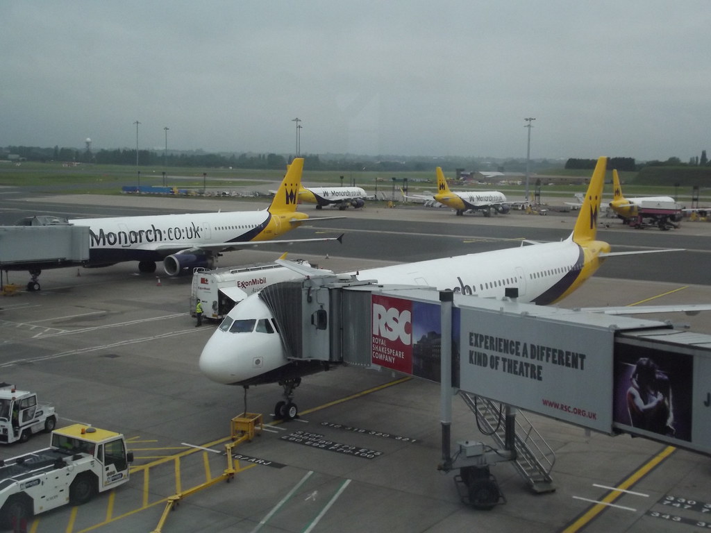 Birmingham Airport planes Monarch At Birmingham Airpor… Flickr