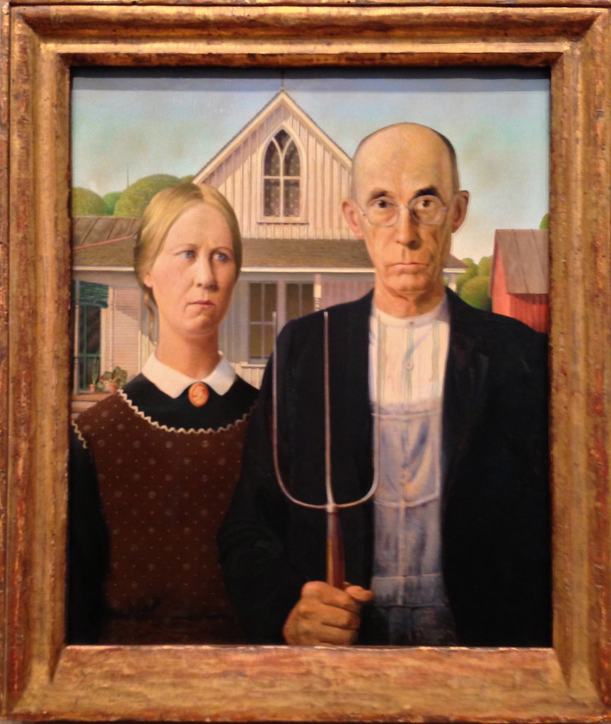 Art Institute of Chicago Grant Wood's painting 'American