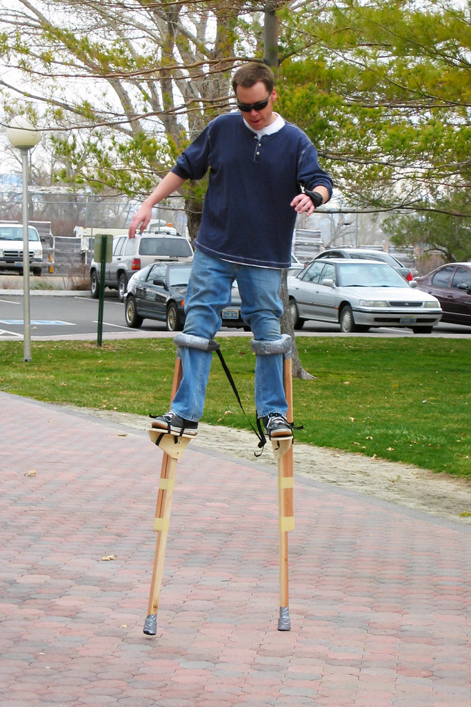 wood stilts My first attempt at making stilts. No broken l… Flickr