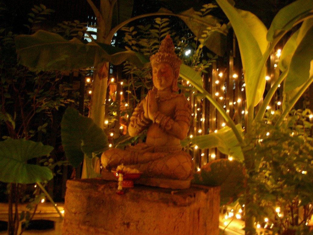 Buddha statue in a restaurant, Bangkok Tonight we went to … Flickr