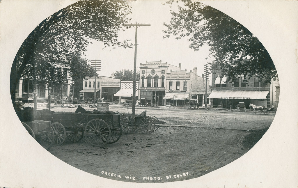 Oregon, Wisconsin RPPC by Colby. depthandtime Flickr