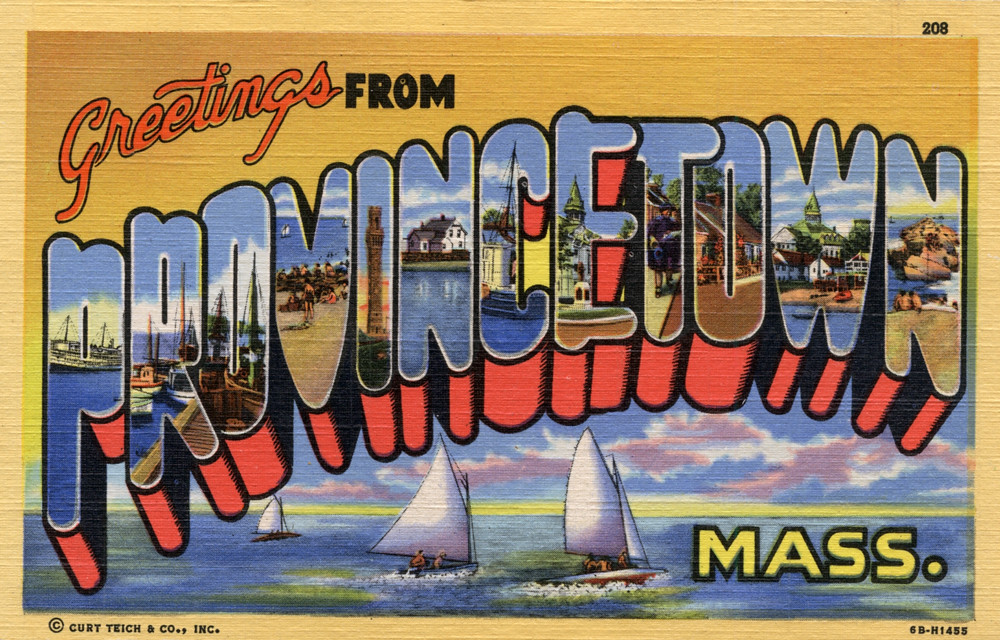 Greetings from Provincetown, Massachusetts Large Letter Postcard a