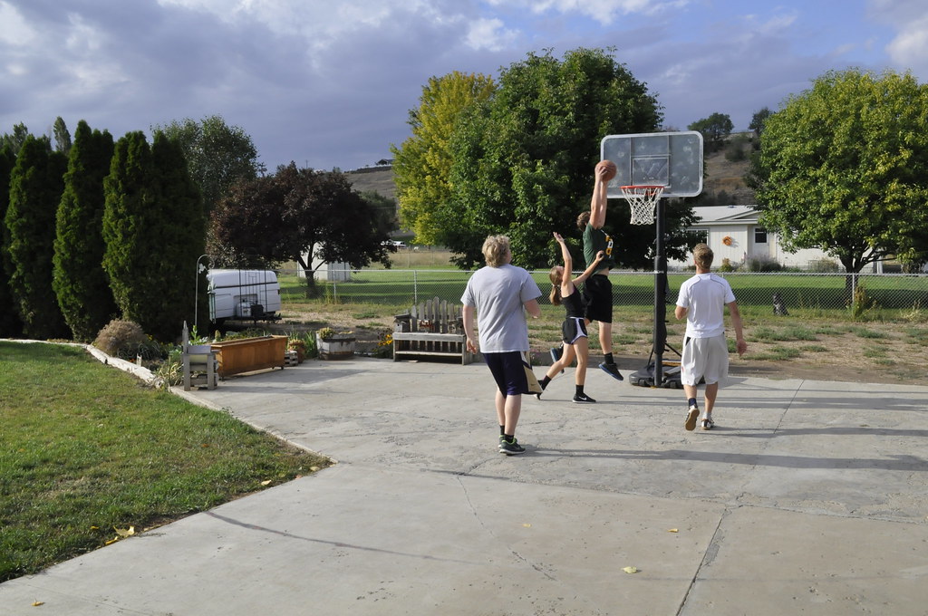 First basketball game My hostbrothers are good players! Flickr