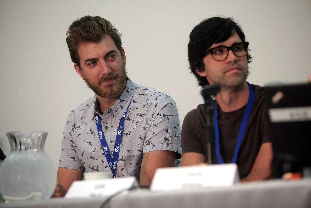 Rhett McLaughlin & Link Neal Rhett and Link speaking at th… Flickr