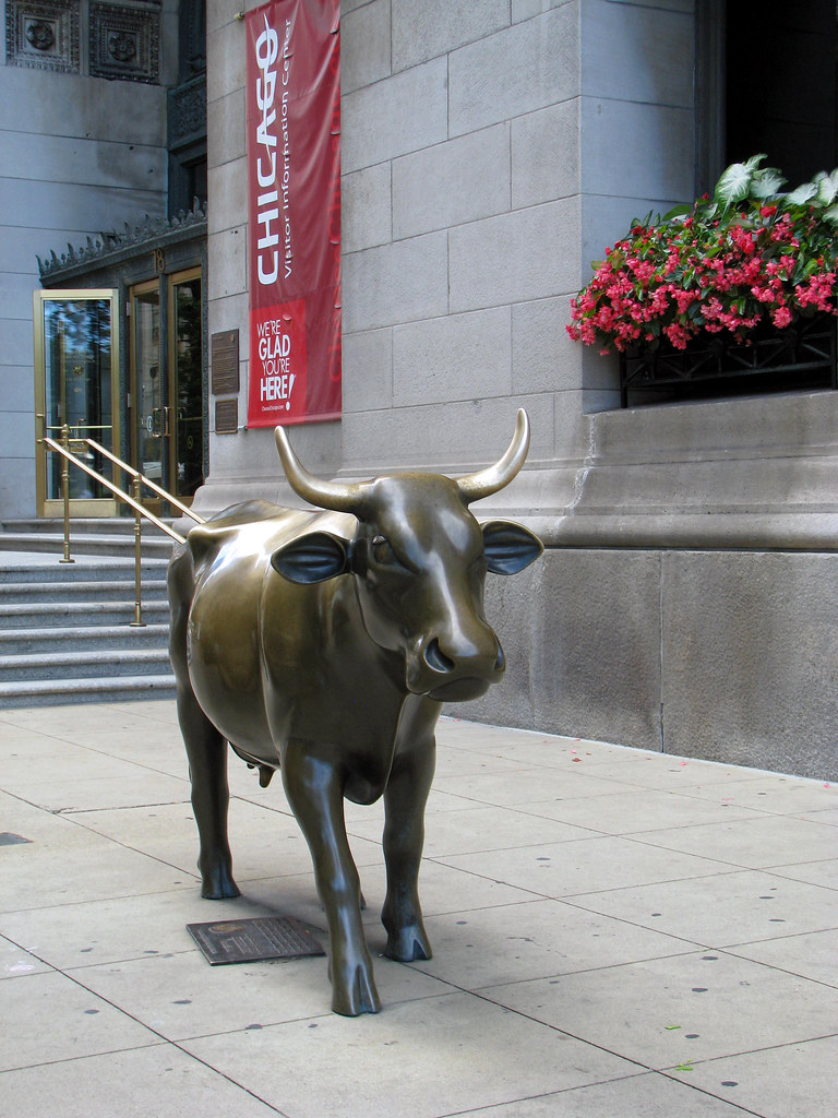Chicago in July The Bronze Cow, 2001 Peter Hanig Chicago C… Flickr