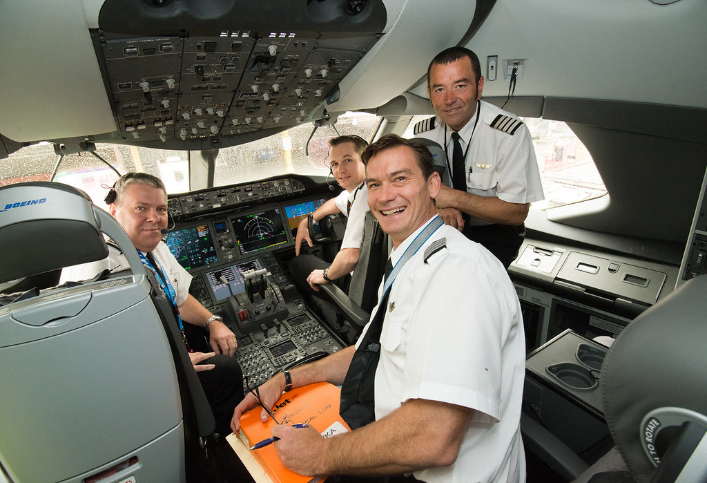 Pilots and engineers on our first commercial 787 flight Flickr