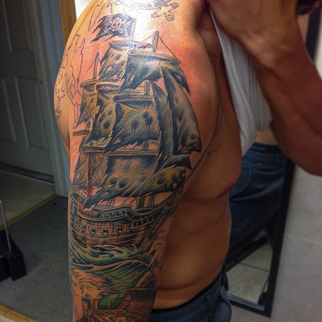 Pirates Of The Caribbean Tattoo Sleeve