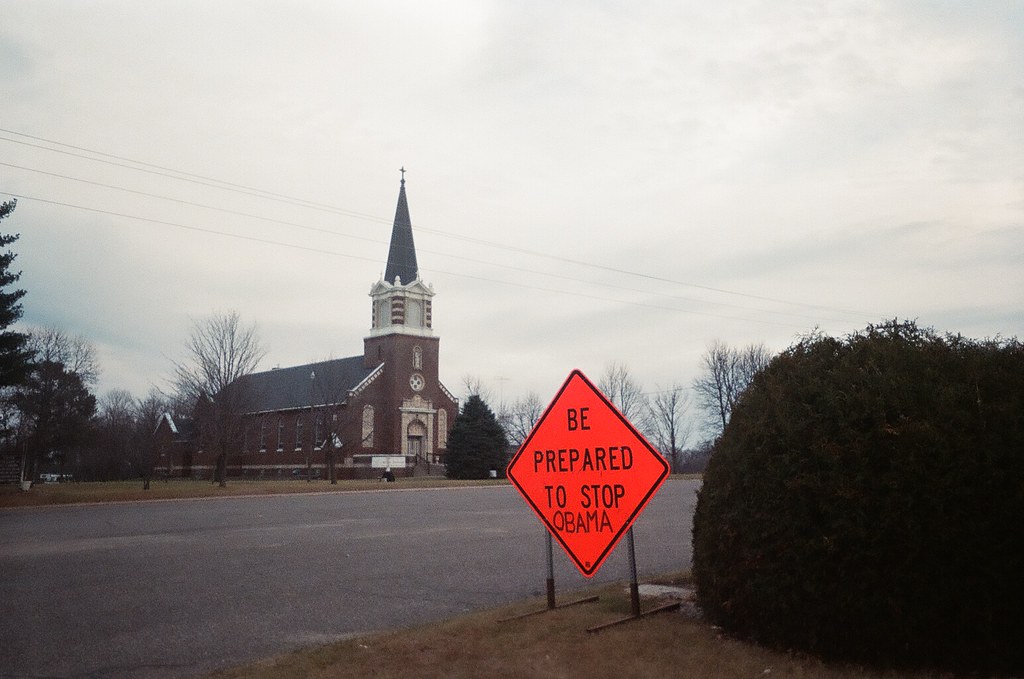 Be Prepared to Stop...Obama Graffitied sign in Opole, MN F… Flickr
