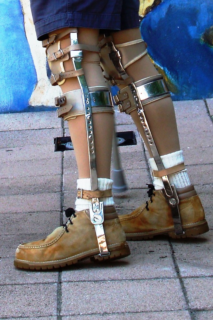Leg braces and desert boots ray3578 Flickr