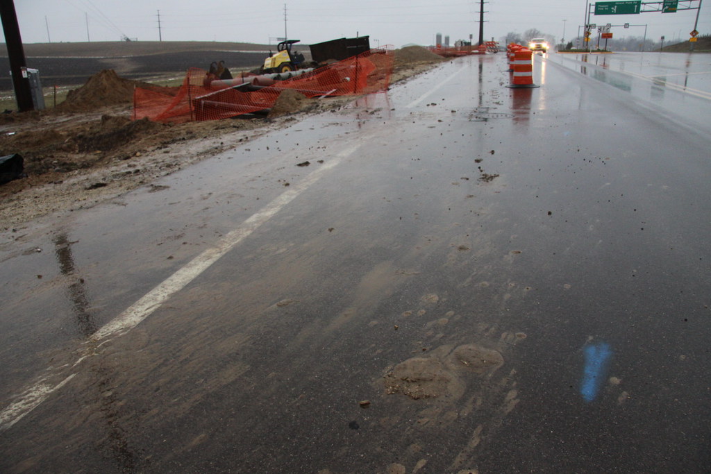 Speedway Sand and Gravel on Mineral Point Road during rain, Dec. 15