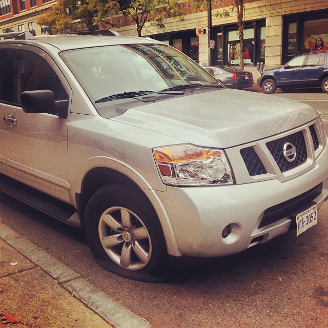 Flat tyre rental car hertz notagoodday boston usa Flickr