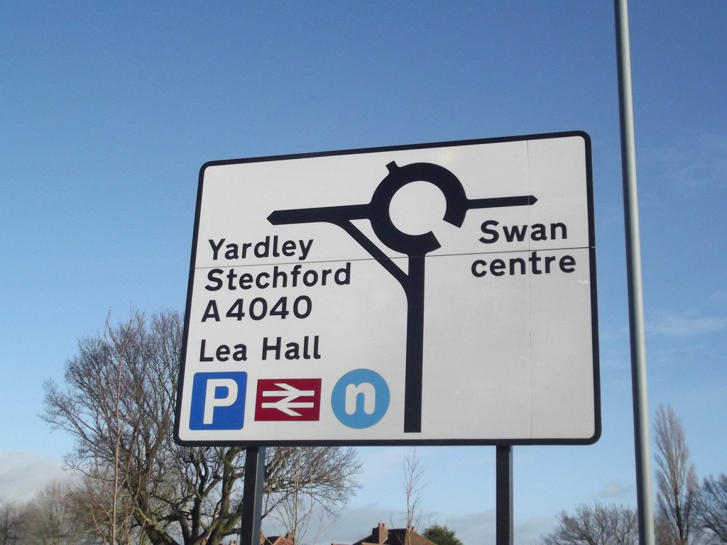 Oaklands Recreation Ground South Yardley directions sign a photo
