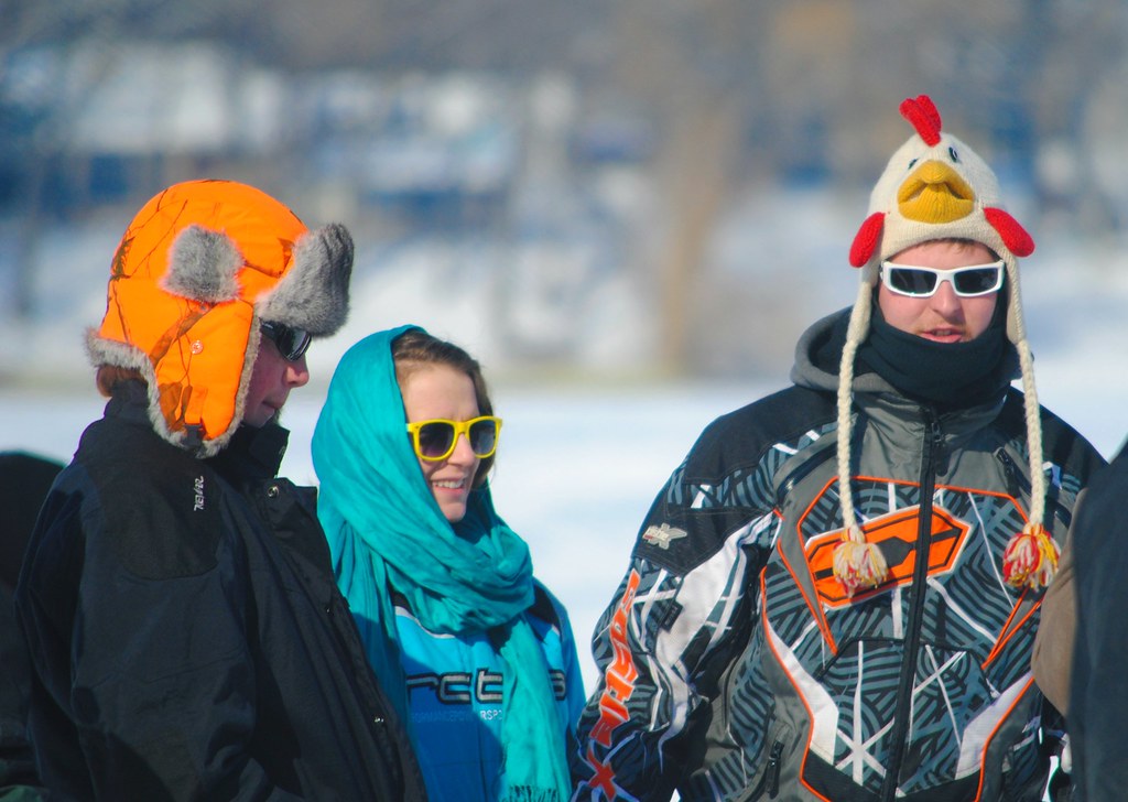 Staying warm anyway they can. Wonder Lake, Illinois Snowmo… Flickr