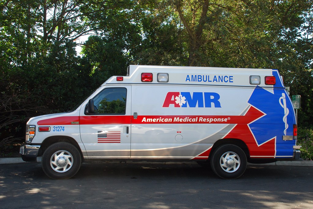 AMR Ambulance Ford ESeries ambulance in Davis, California… So Cal