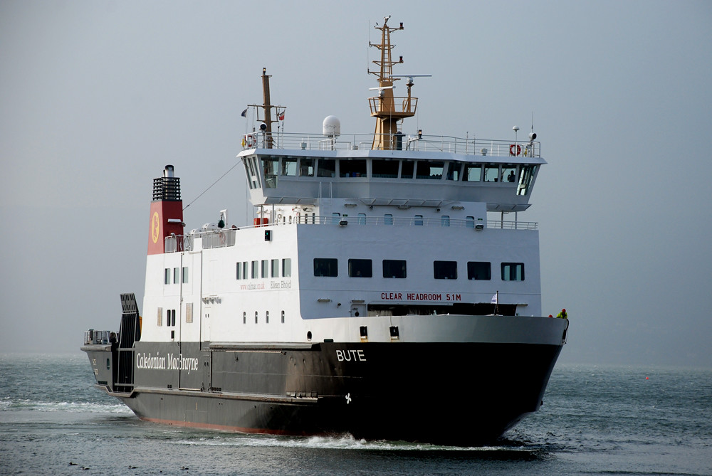 MV Bute The car ferry Bute arriving at Wemyss Bay pier. Ian Murray Flickr