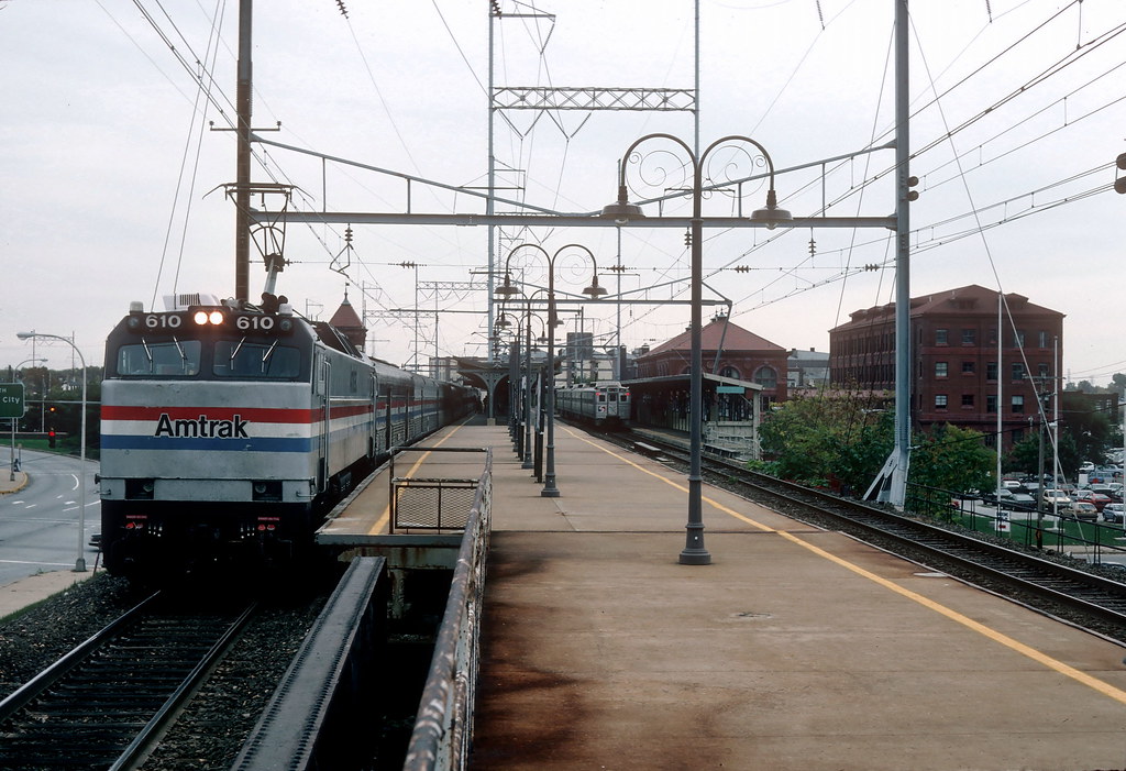 Amtrak Wilmington DE Nov93 Amtrak train and a set of SEPTA… Flickr