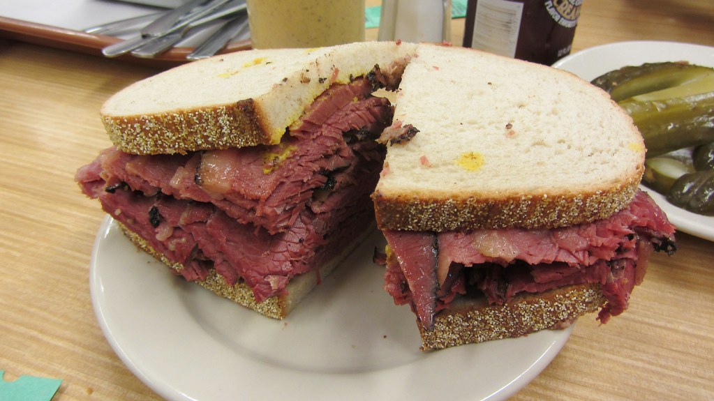 Katz's pastrami and corned beef sandwich! I finally got my… Flickr
