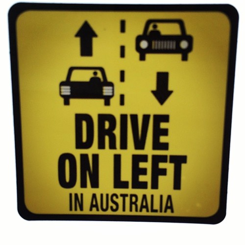 It took me a week to notice this sign on the rental car's … Flickr