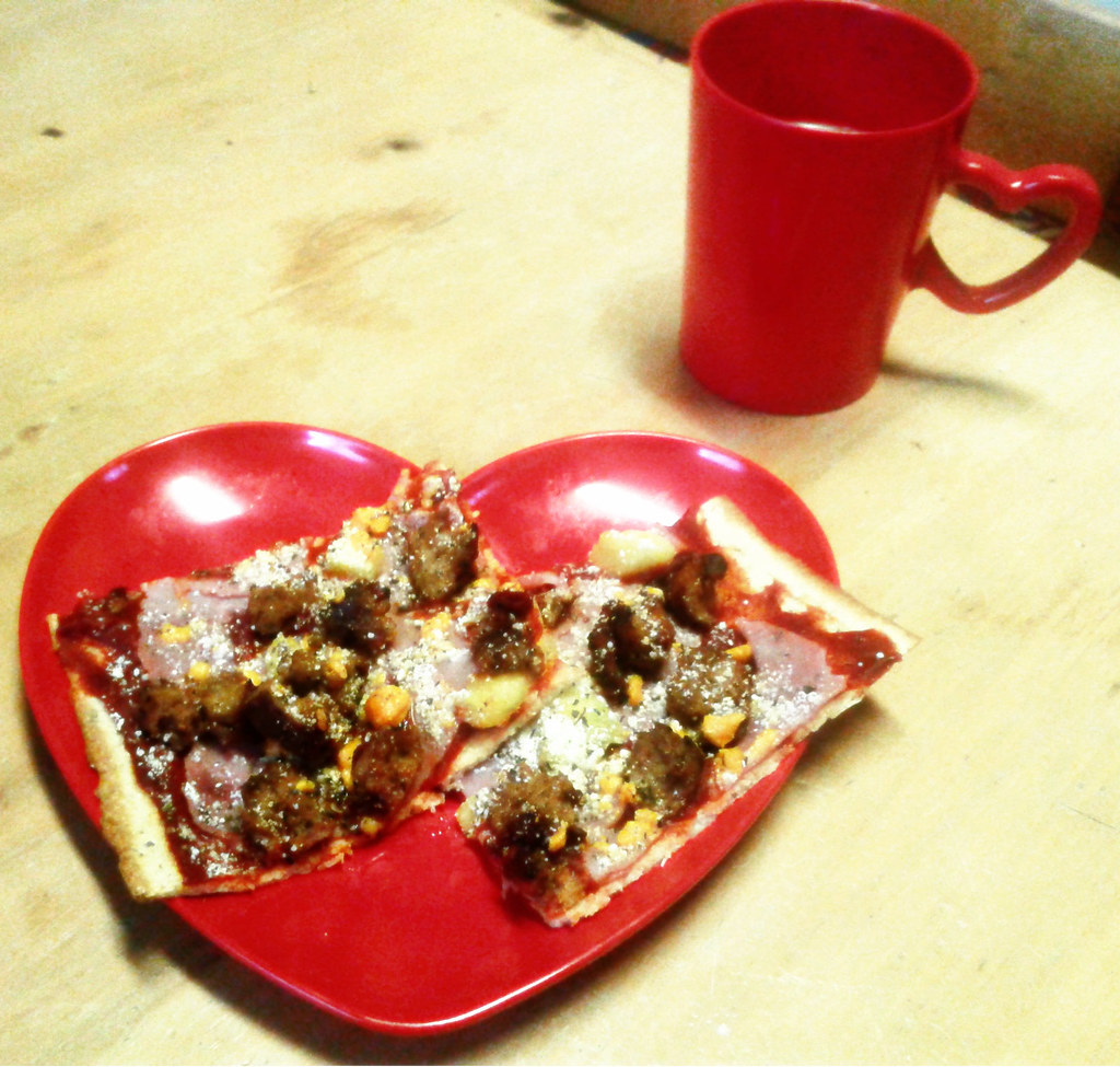 For Valentines! Pizza and Coffee. My two loves. Lily Black Flickr